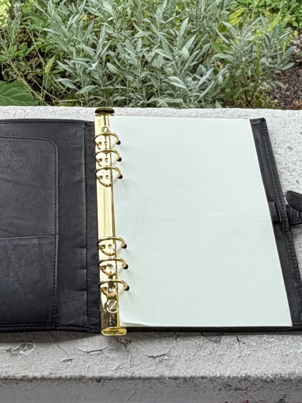 COACH Vintage Organizer Planner 6-Ring Refillable Binder Journal Black Notebook